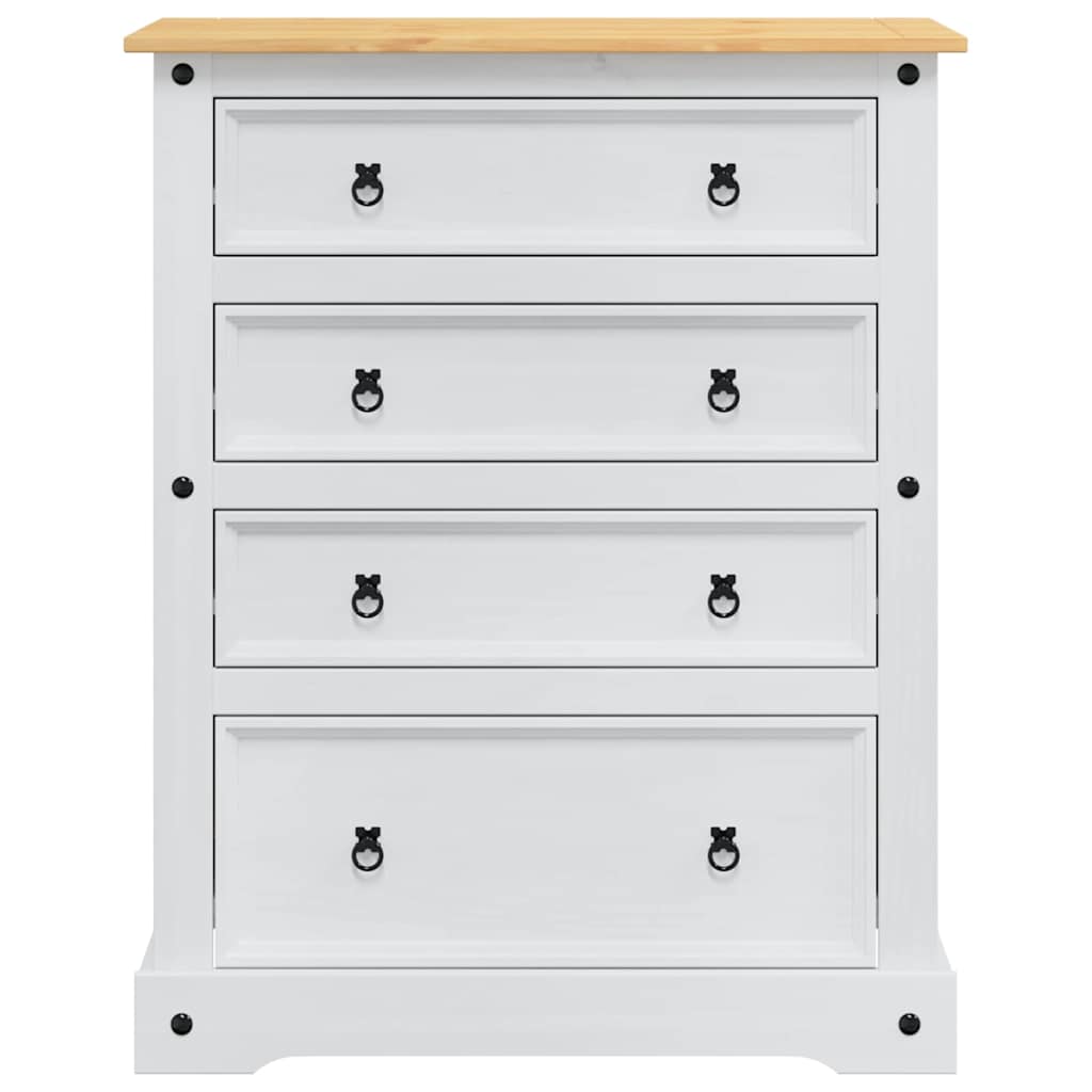 Opbevaringskister Corona Hvid 92 x 48 x 114 cm Massivt fyrretræ