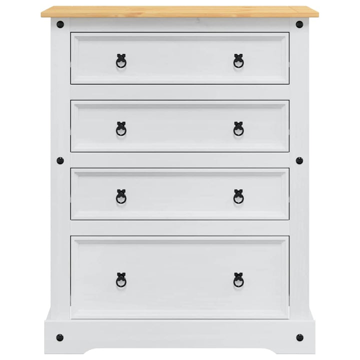 Opbevaringskister Corona Hvid 92 x 48 x 114 cm Massivt fyrretræ