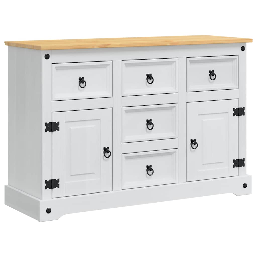 Opbevaringskister CORONA Hvid 112 x 40 x 75 cm Massiv fyrretræ