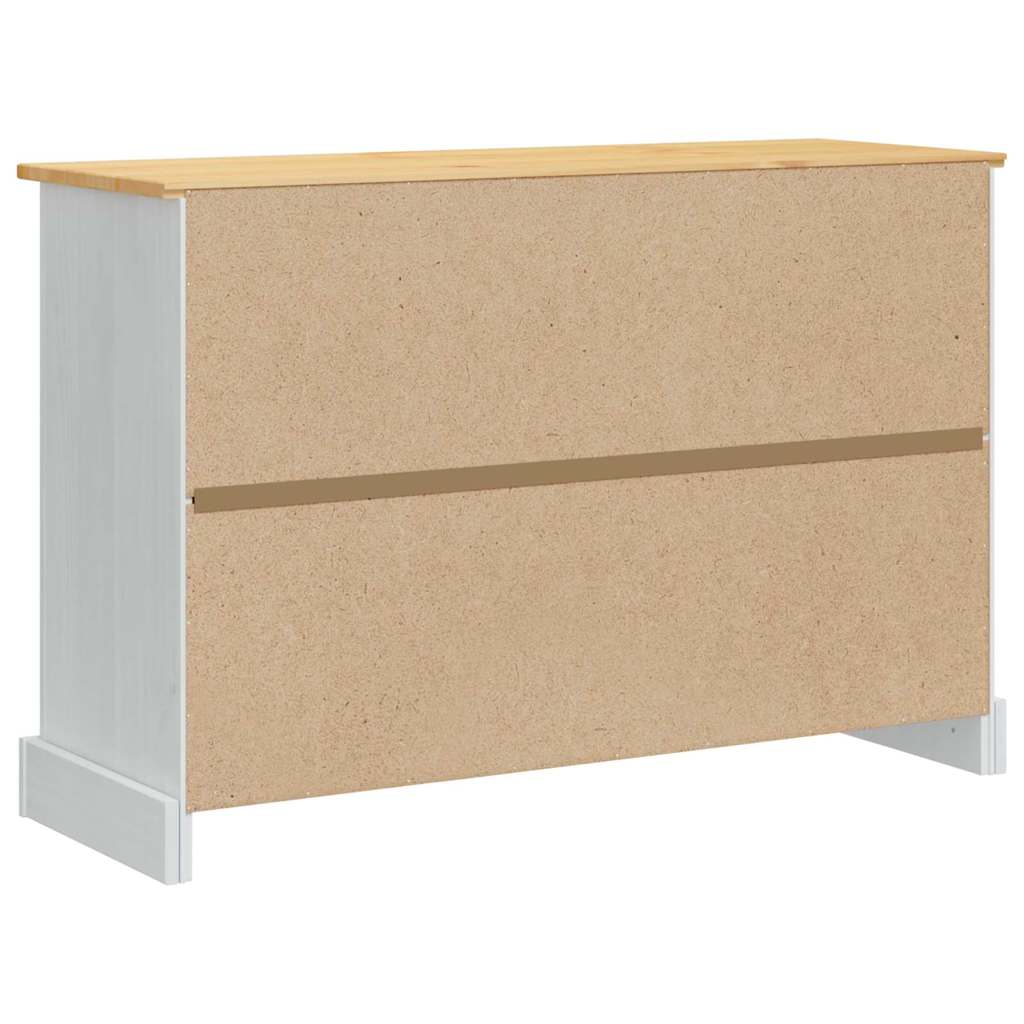 Opbevaringskister CORONA Hvid 112 x 40 x 75 cm Massiv fyrretræ