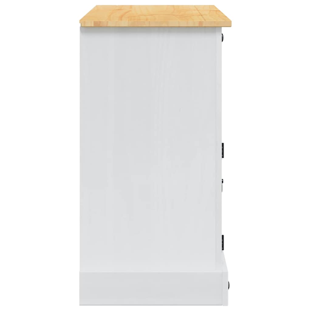 Opbevaringskister CORONA Hvid 112 x 40 x 75 cm Massiv fyrretræ