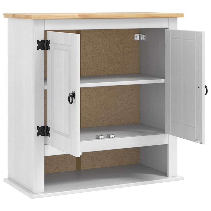 Hængeskab Corona Hvid 70 x 33 x 71,5 cm Massivt fyrretræ