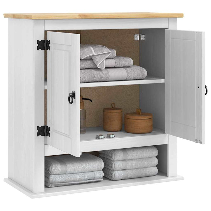 Hængeskab Corona Hvid 70 x 33 x 71,5 cm Massivt fyrretræ