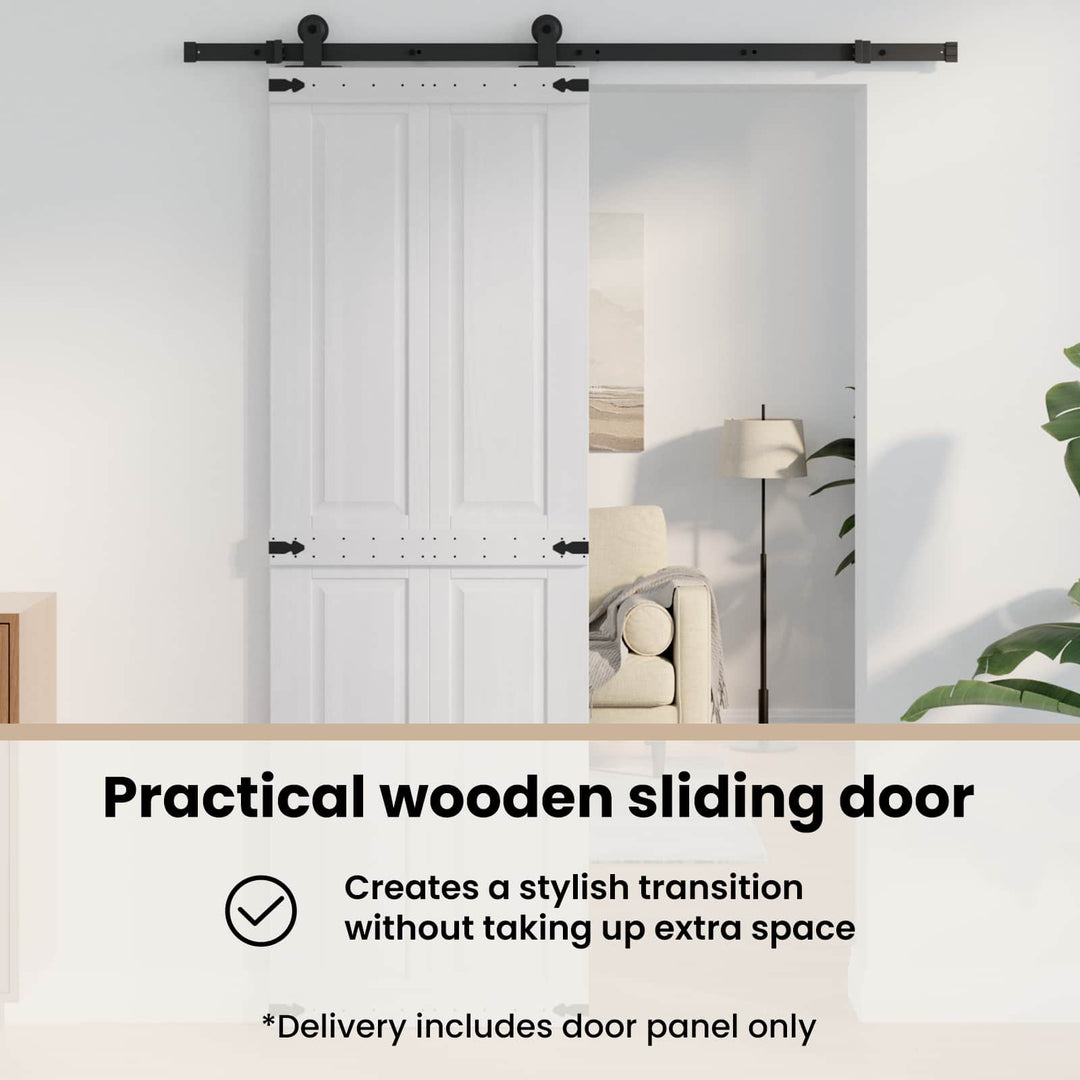 Ladedør Corona Hvid 70 x 210 cm Massivt fyrretræ