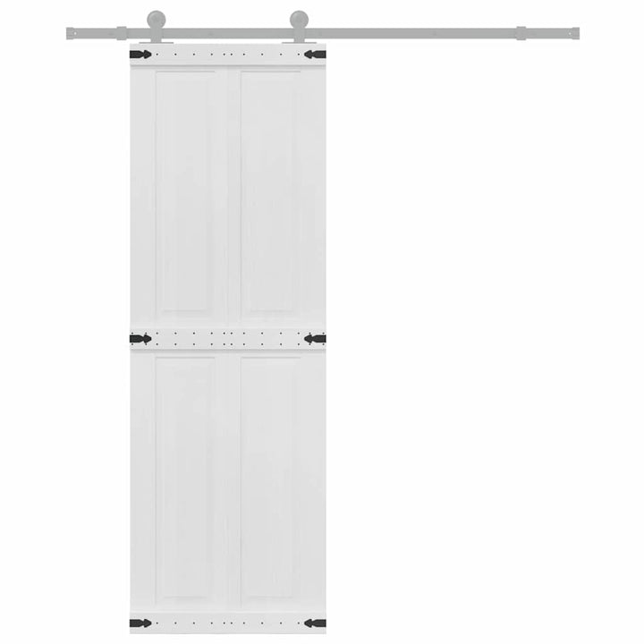 Ladedør Corona Hvid 70 x 210 cm Massivt fyrretræ