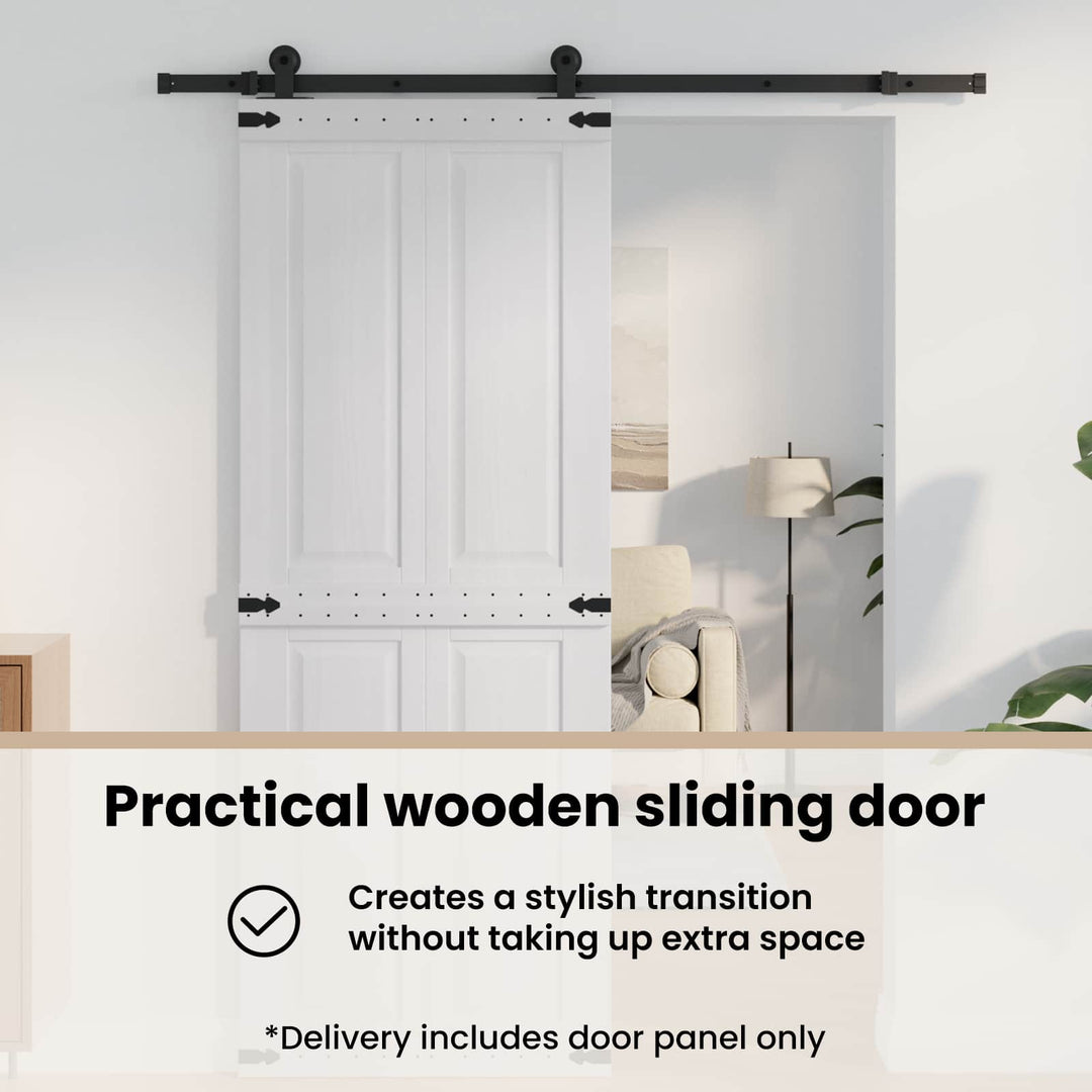 Ladedør Corona Hvid 80 x 210 cm Massivt fyrretræ