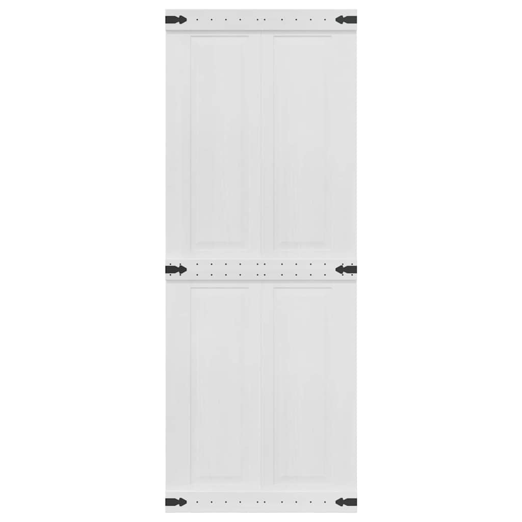 Ladedør Corona Hvid 80 x 210 cm Massivt fyrretræ