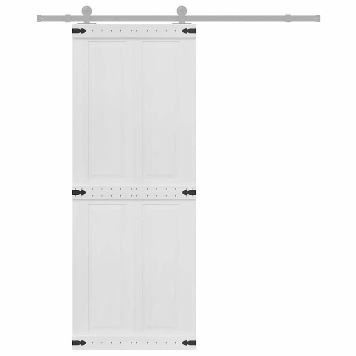 Ladedør Corona Hvid 80 x 210 cm Massivt fyrretræ