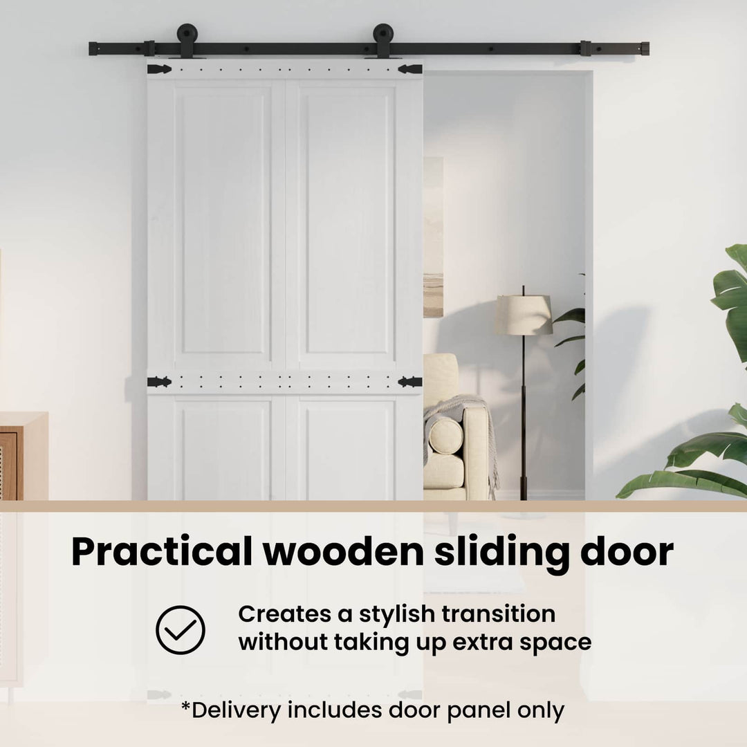 Ladedør Corona Hvid 90 x 210 cm Massivt fyrretræ