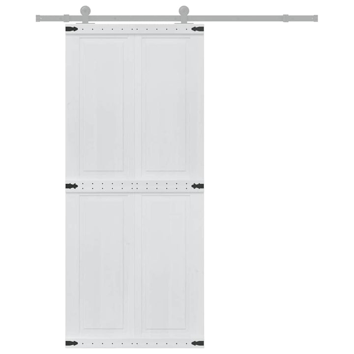Ladedør Corona Hvid 90 x 210 cm Massivt fyrretræ