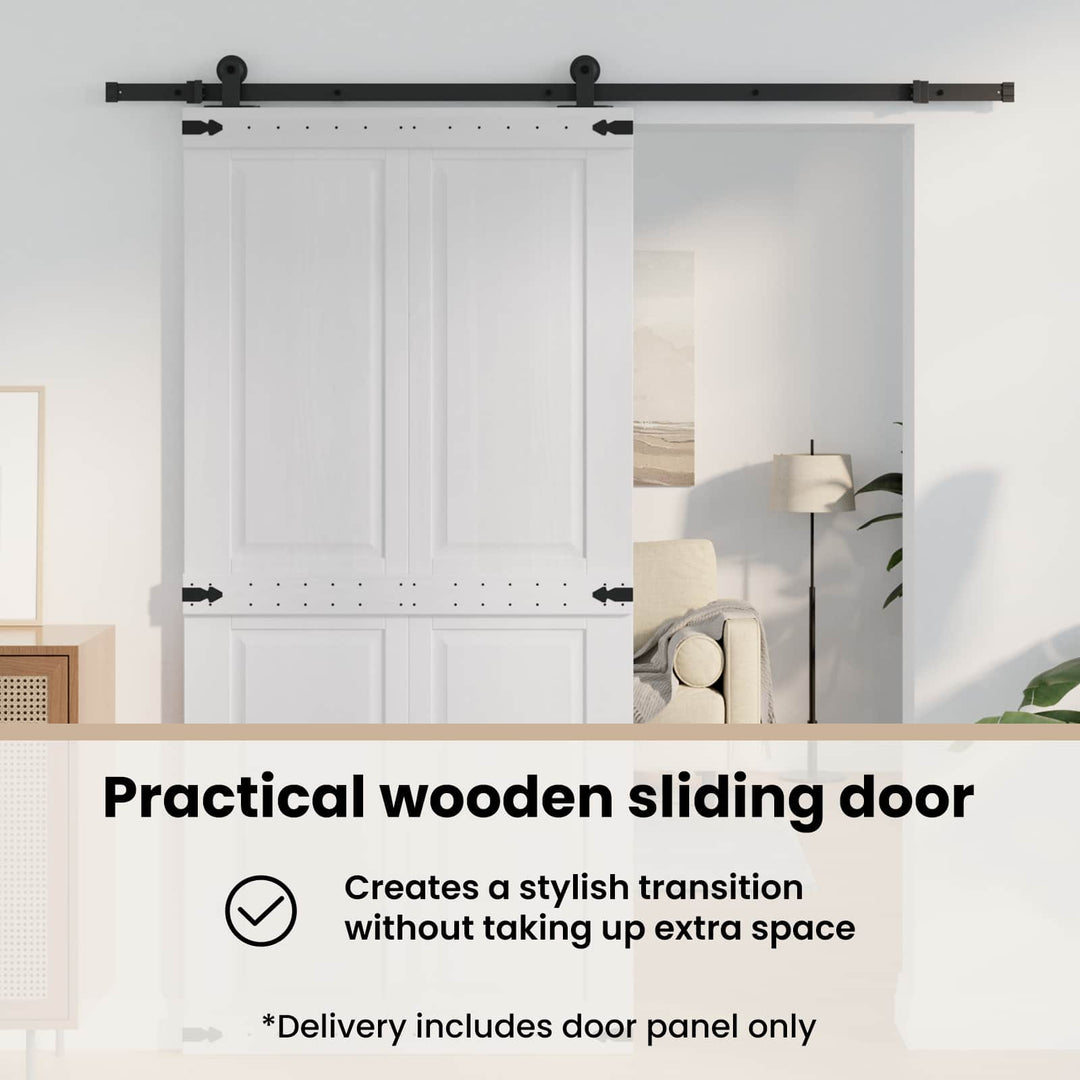 Ladedør Corona Hvid 100 x 210 cm Massivt fyrretræ