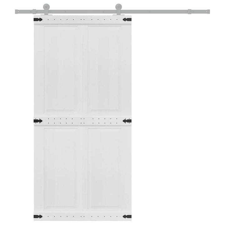 Ladedør Corona Hvid 100 x 210 cm Massivt fyrretræ