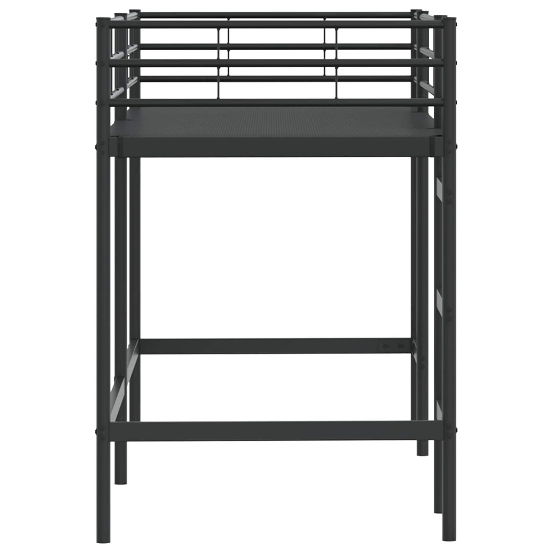 Børns Loft Seng Ramme Sort 90 x 190 cm Stål