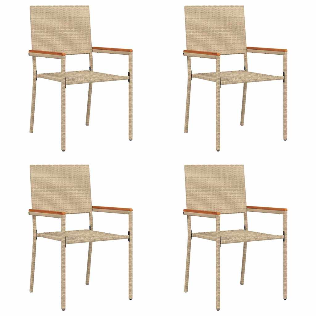 Have stapelstole 4 stk. Creme og Brun