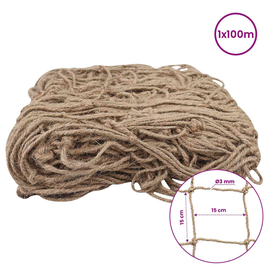 Jute Plante Støtte Net Naturfarvet 1 x 100 m 100% Tossa Jute