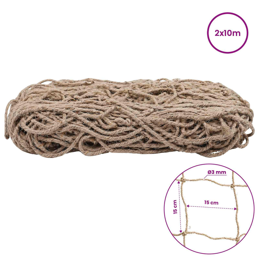 Jute Plante Støtte Net Naturfarvet 2 x 10 m 100% Tossa Jute