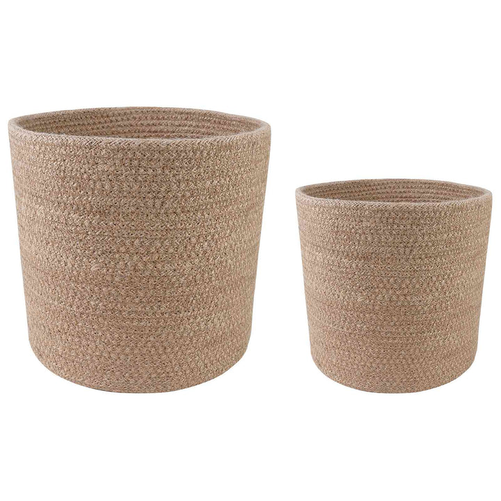 Plantepotte Sæt 2 pcs Naturfarvet Ø 28 x 28 cm 100% Tossa Jute