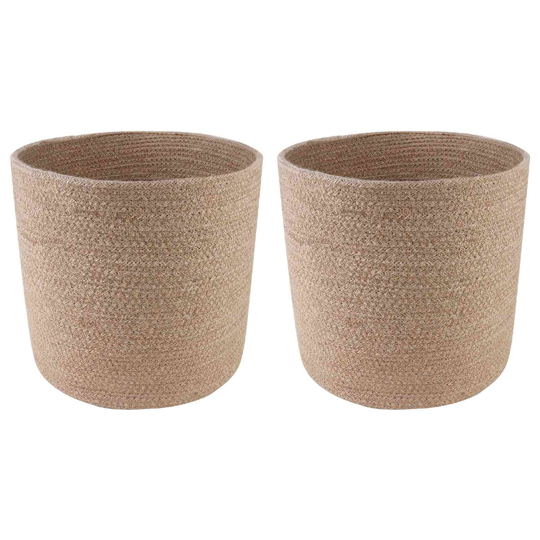 Plantepotte Sæt 2 pcs Naturfarvet Ø 28 x 28 cm 100% Tossa Jute