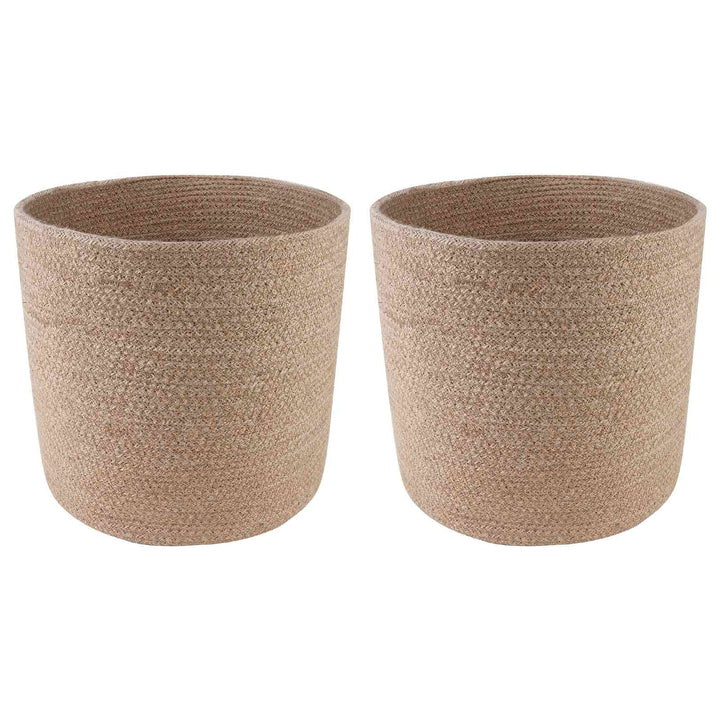 Plantepotte Sæt 2 pcs Naturfarvet Ø 28 x 28 cm 100% Tossa Jute