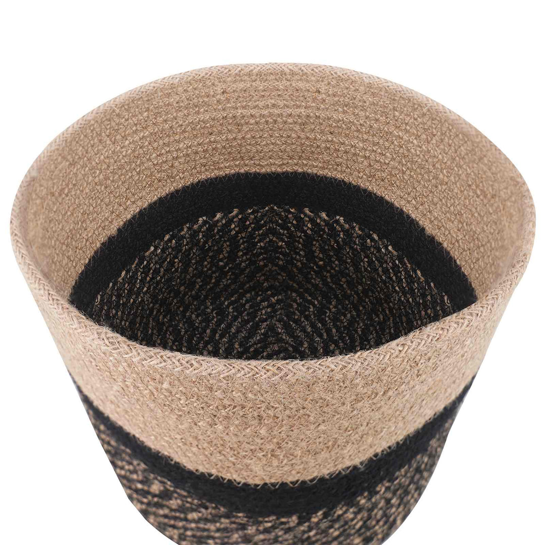 Plantepotte Sæt 2 pcs Naturfarvet og sort Ø 28 x 28 cm