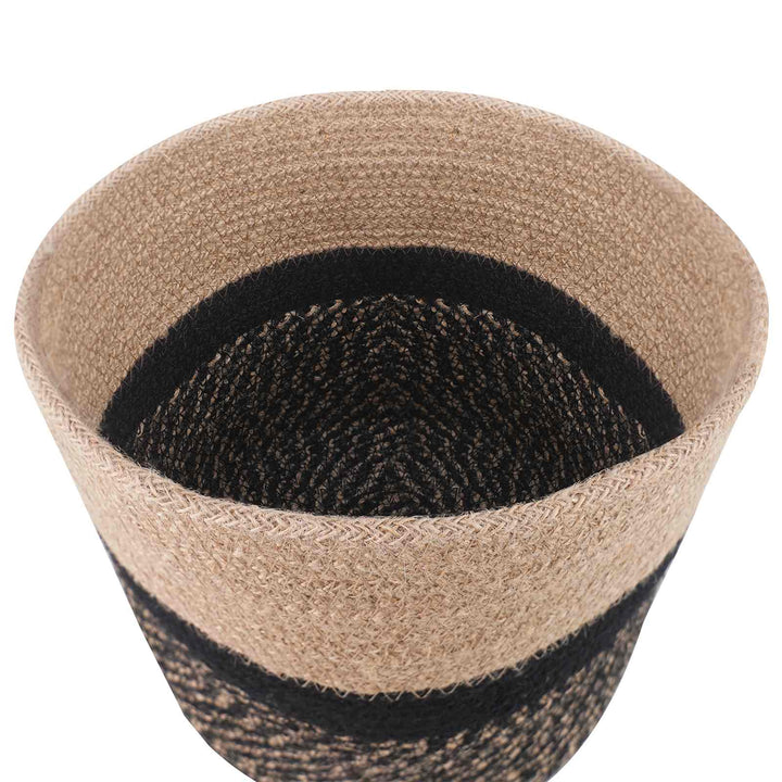 Plantepotte Sæt 2 pcs Naturfarvet og sort Ø 28 x 28 cm
