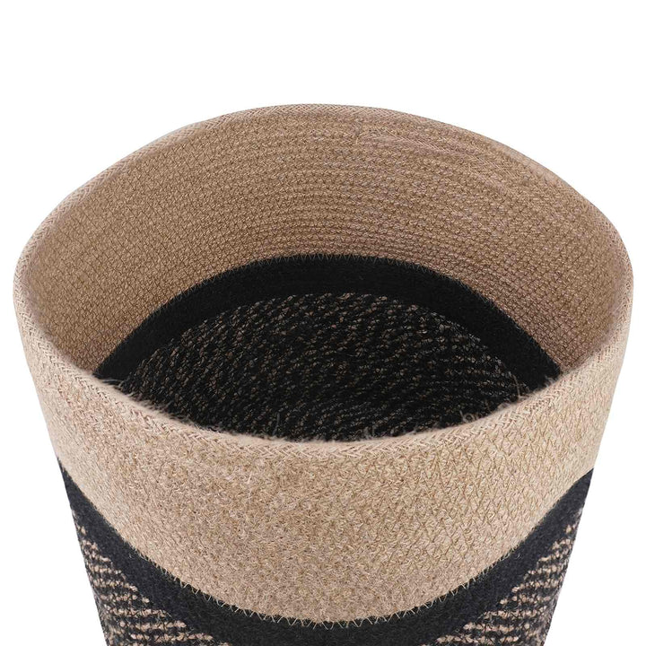 Plantepotte Sæt 2 pcs Naturfarvet og sort Ø 28 x 28 cm