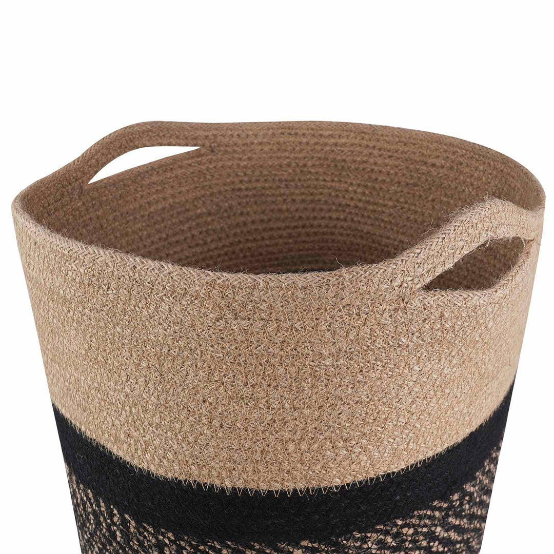 Plantepotte Sæt 2 pcs Naturfarvet og sort Ø 28 x 28 cm