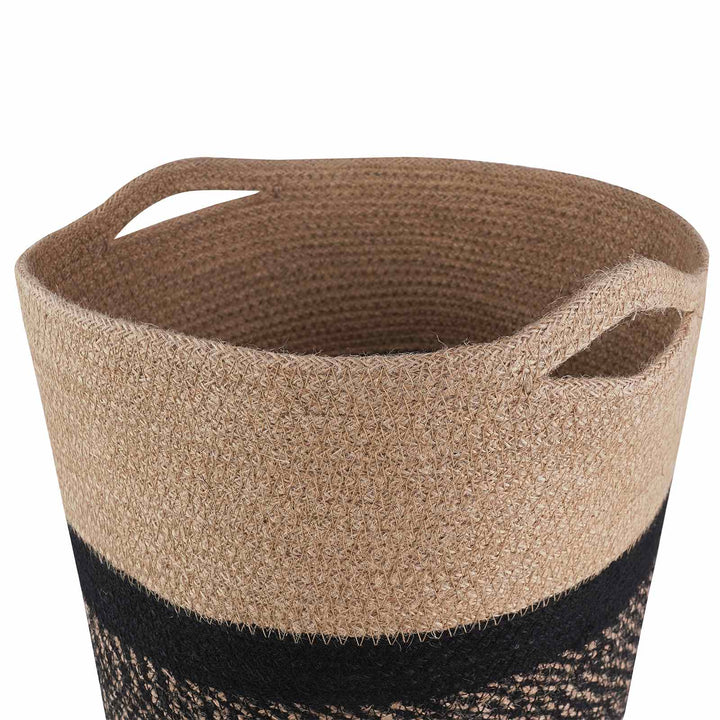 Plantepotte Sæt 2 pcs Naturfarvet og sort Ø 28 x 28 cm