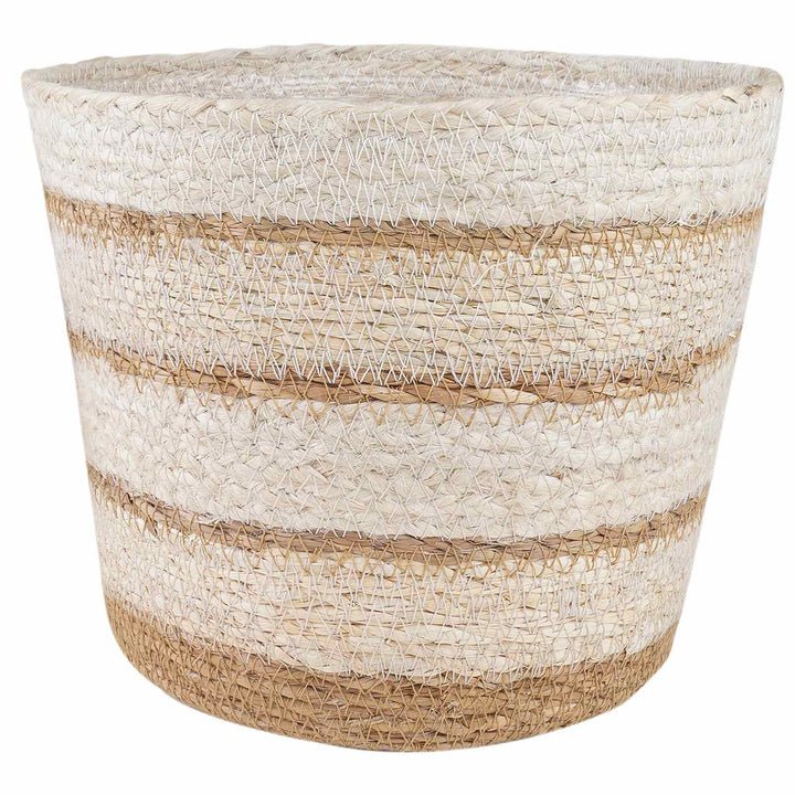 Søgræs Planterkurve 3 pcs Naturlig, hvid og beige Ø26 x 19 cm
