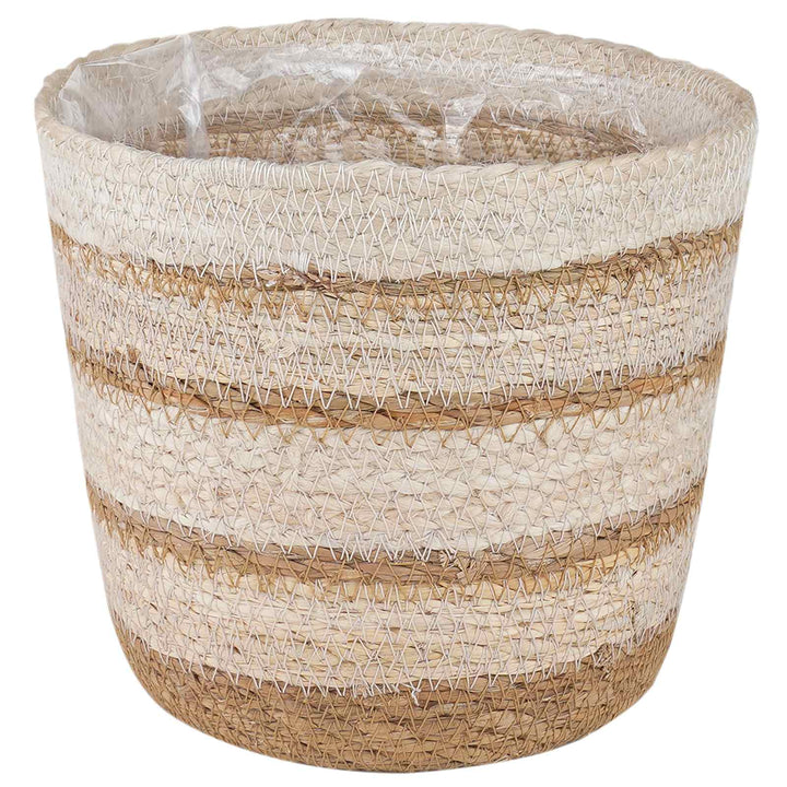 Søgræs Planterkurve 3 pcs Naturlig, hvid og beige Ø26 x 19 cm
