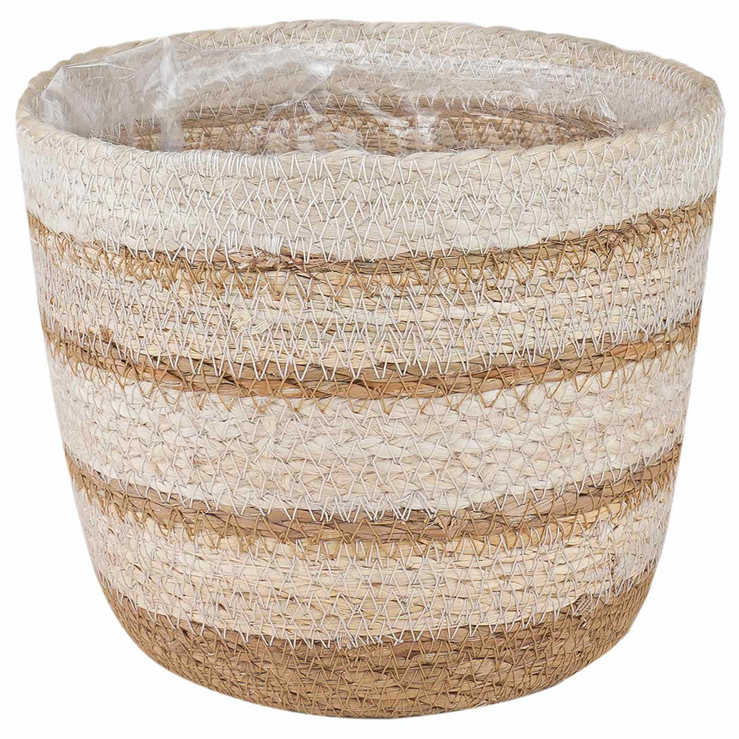 Søgræs Planterkurve 3 pcs Naturlig, hvid og beige Ø26 x 19 cm