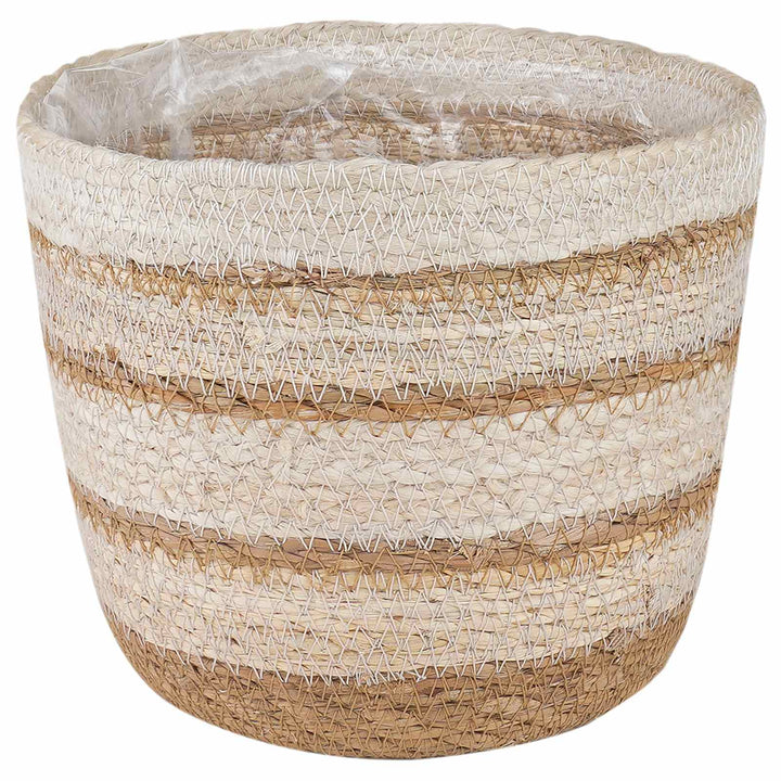 Søgræs Planterkurve 3 pcs Naturlig, hvid og beige Ø26 x 19 cm