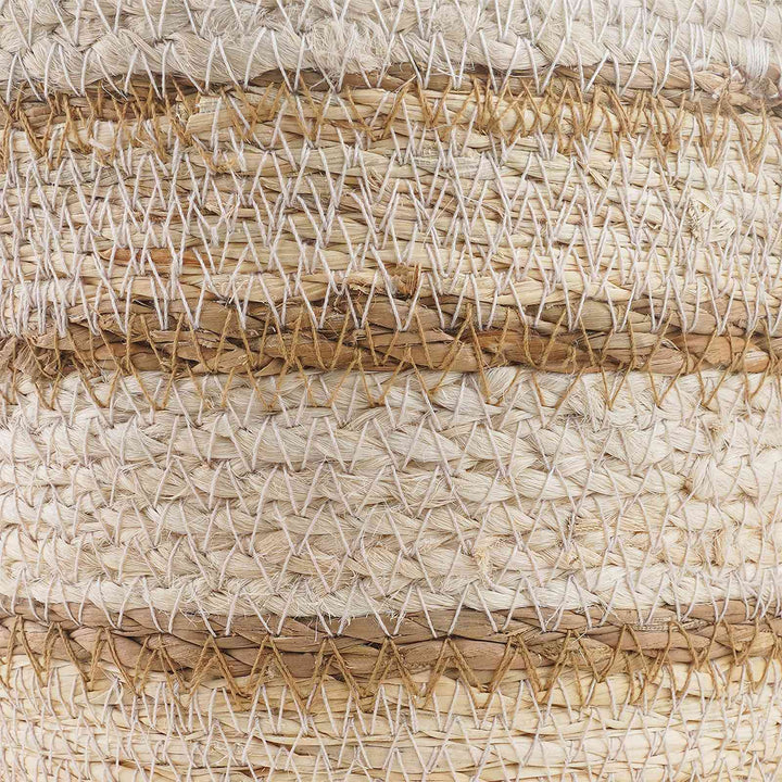 Søgræs Planterkurve 3 pcs Naturlig, hvid og beige Ø26 x 19 cm