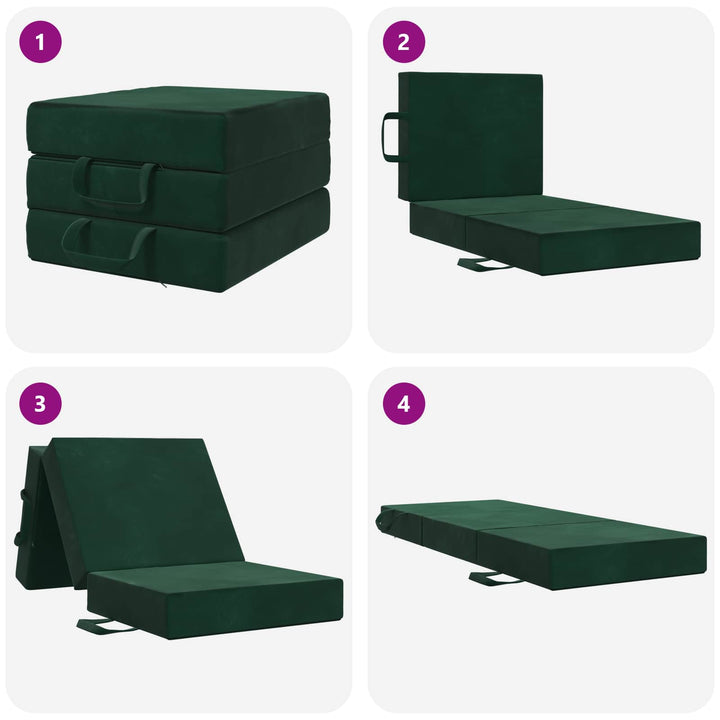 Samlebar Sofa Seng 75 x 63 x 45 cm Mørkegrøn