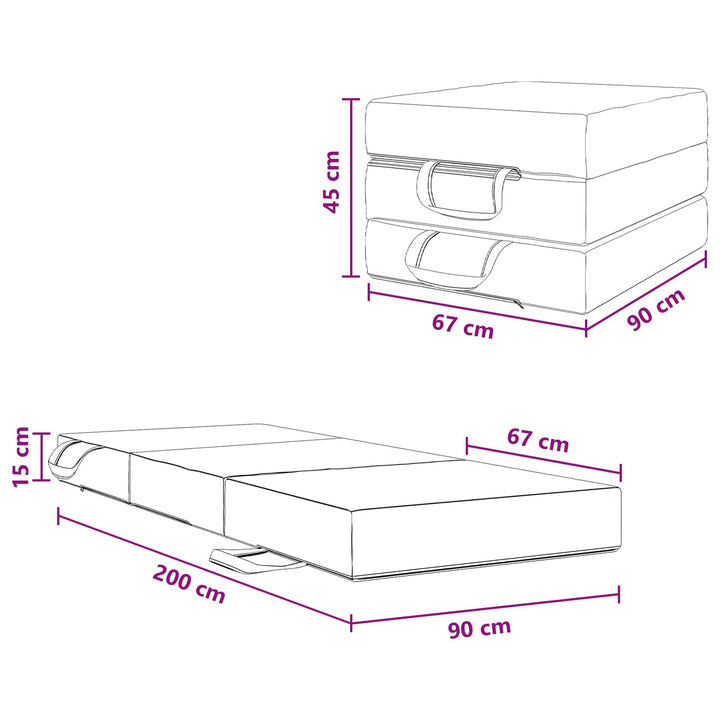 Samlebar Sofa Seng 90 x 67 x 45 cm Sort