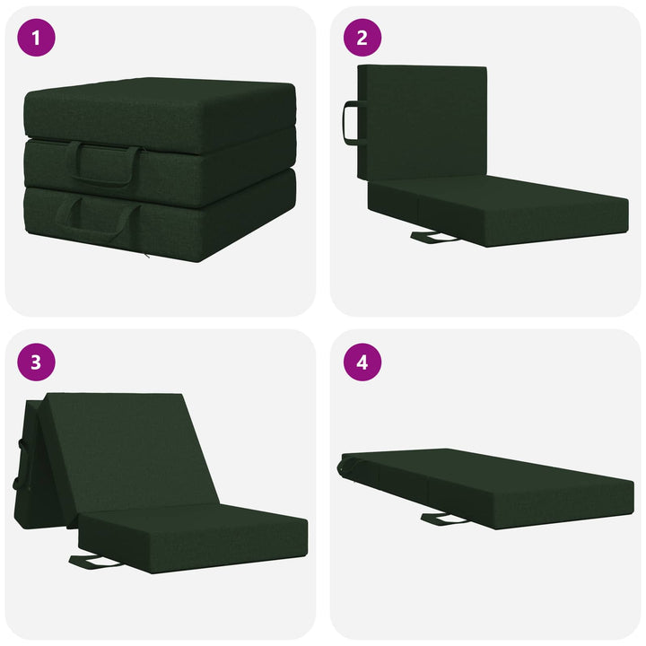 Samlebar Sofa Seng 90 x 67 x 45 cm Mørkegrøn