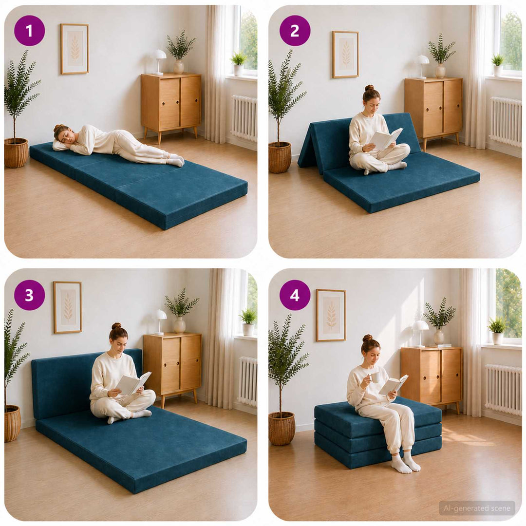Samlebar Sofa Seng 90 x 67 x 45 cm Blå