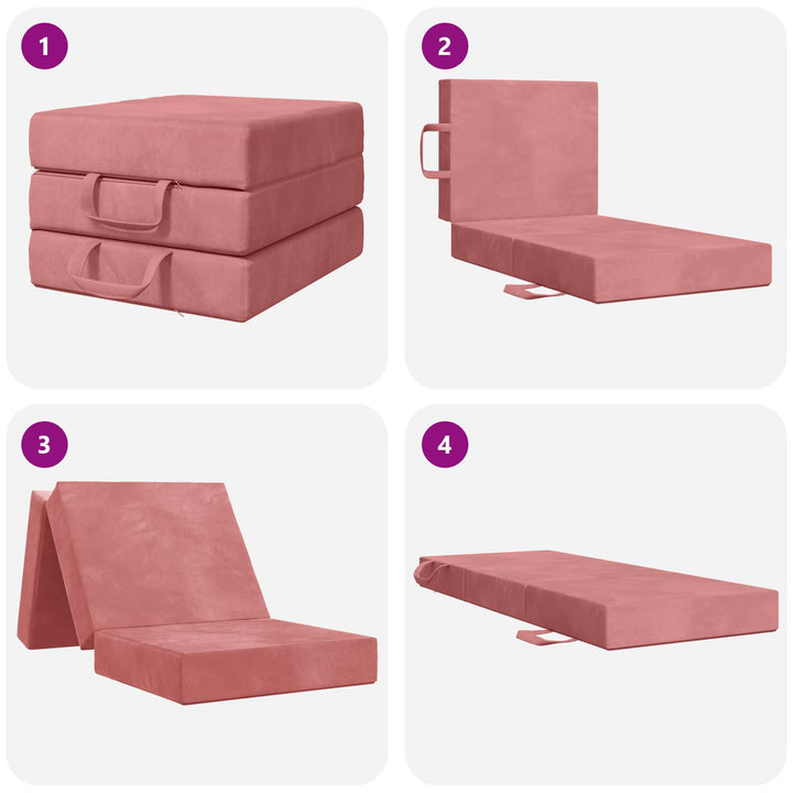 Samlebar Sofa Seng 90 x 67 x 45 cm Lyserød