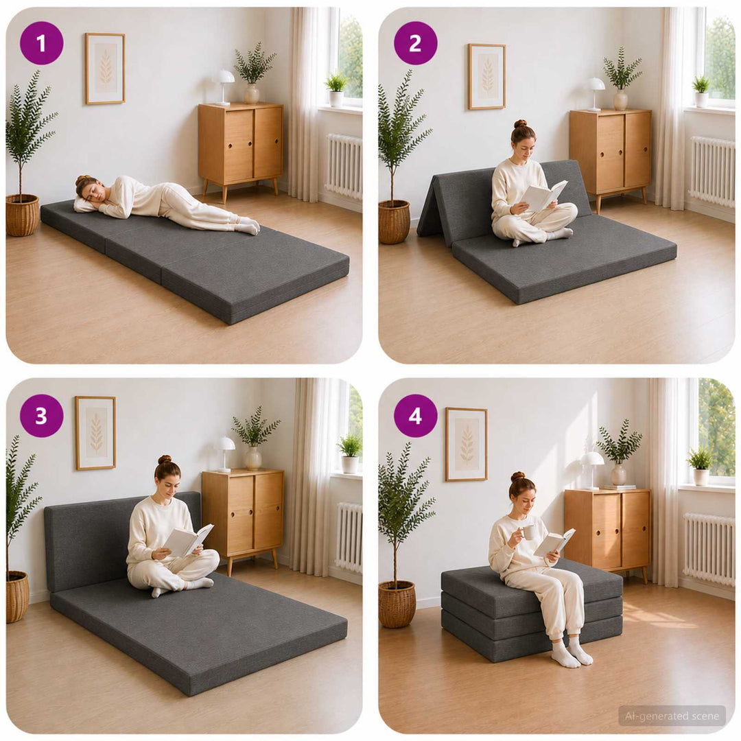 Samlebar Sofa Seng 100 x 67 x 45 cm Mørkegrå