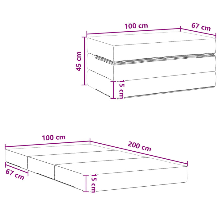 Samlebar Sofa Seng 100 x 67 x 45 cm Gråbrun
