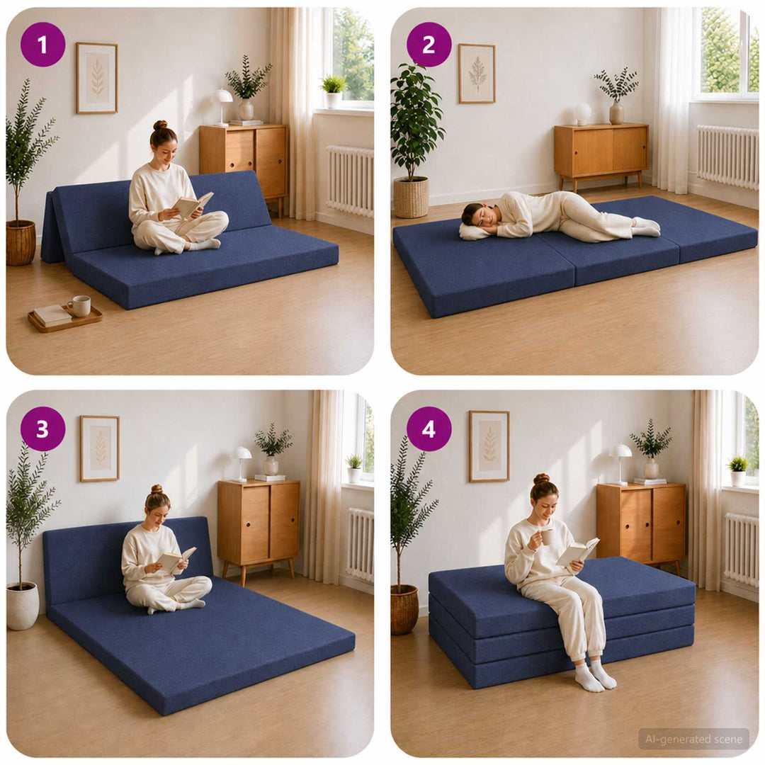 Samlebar Sofa Seng 120 x 67 x 45 cm Blå