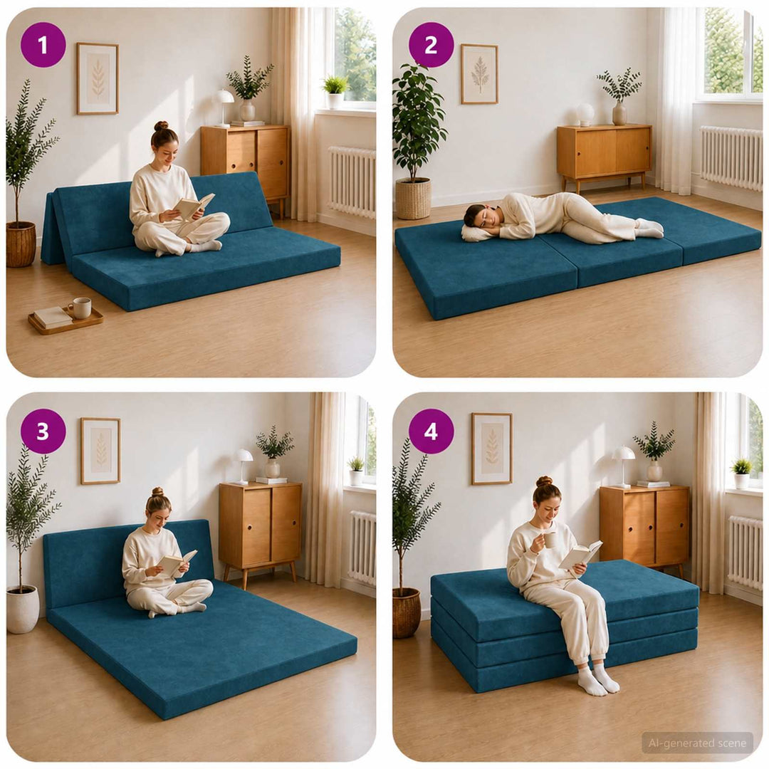 Samlebar Sofa Seng 140 x 67 x 45 cm Blå
