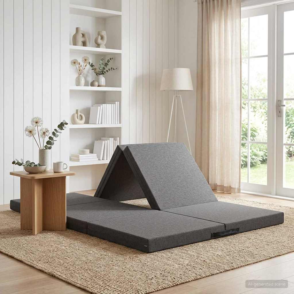 Samlebar Sofa Seng 140 x 67 x 15 cm Lysegrå