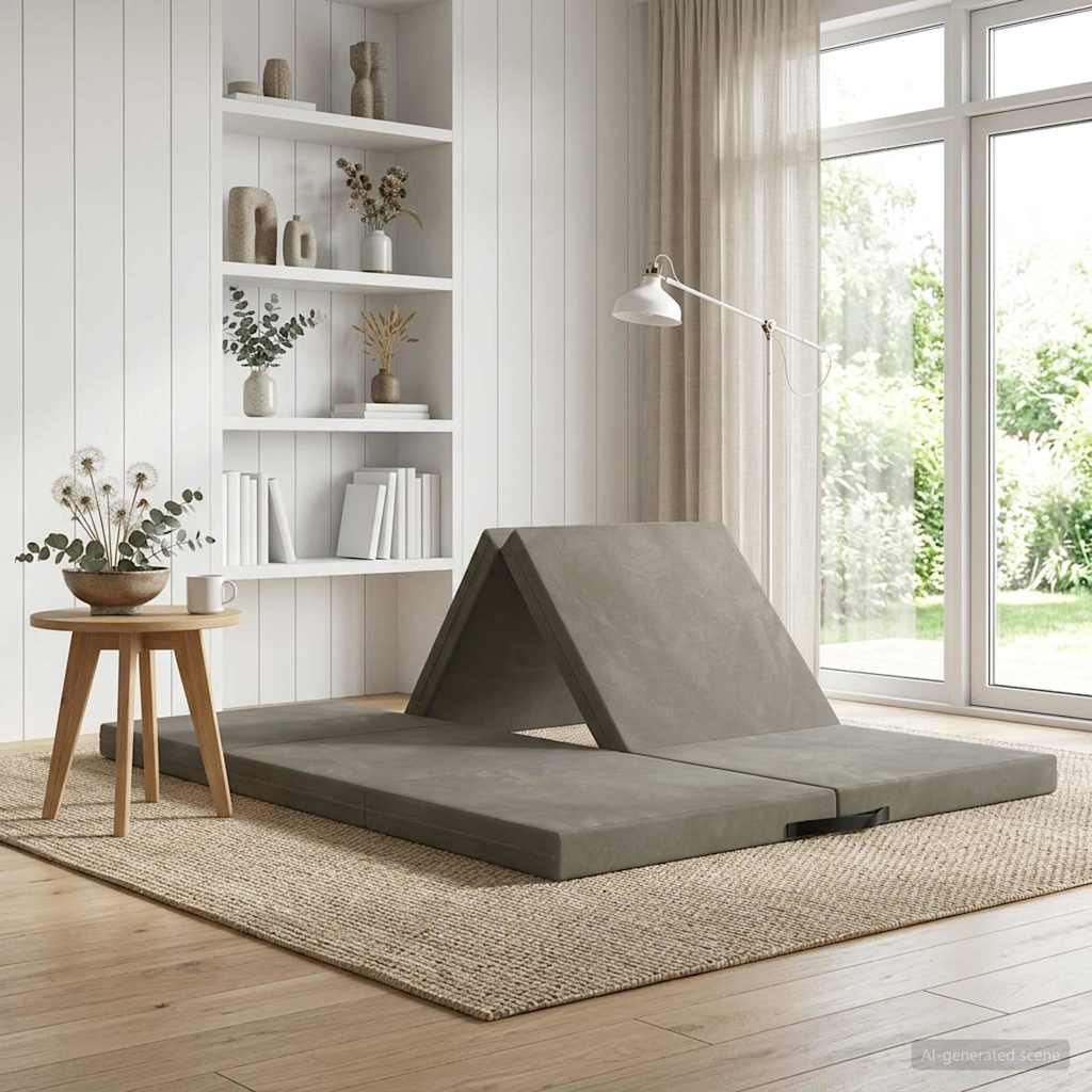 Samlebar Sofa Seng 140 x 67 x 15 cm Lysegrå