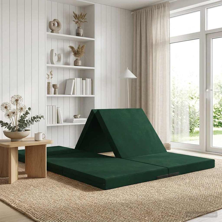 Samlebar Sofa Seng 140 x 67 x 15 cm Mørkegrøn