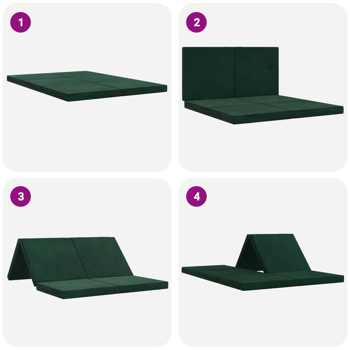 Samlebar Sofa Seng 140 x 67 x 45 cm Mørkegrøn