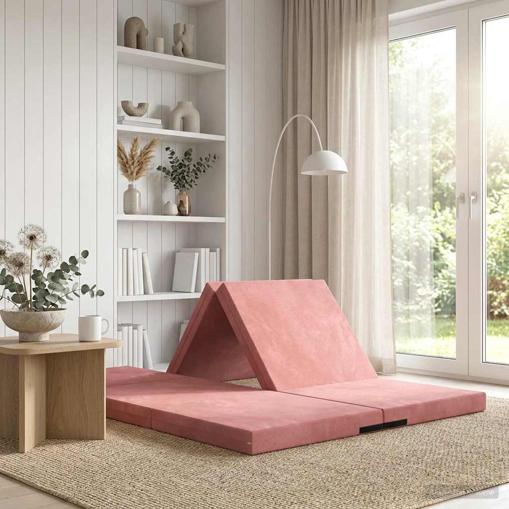 Samlebar Sofa Seng 140 x 67 x 15 cm Lyserød