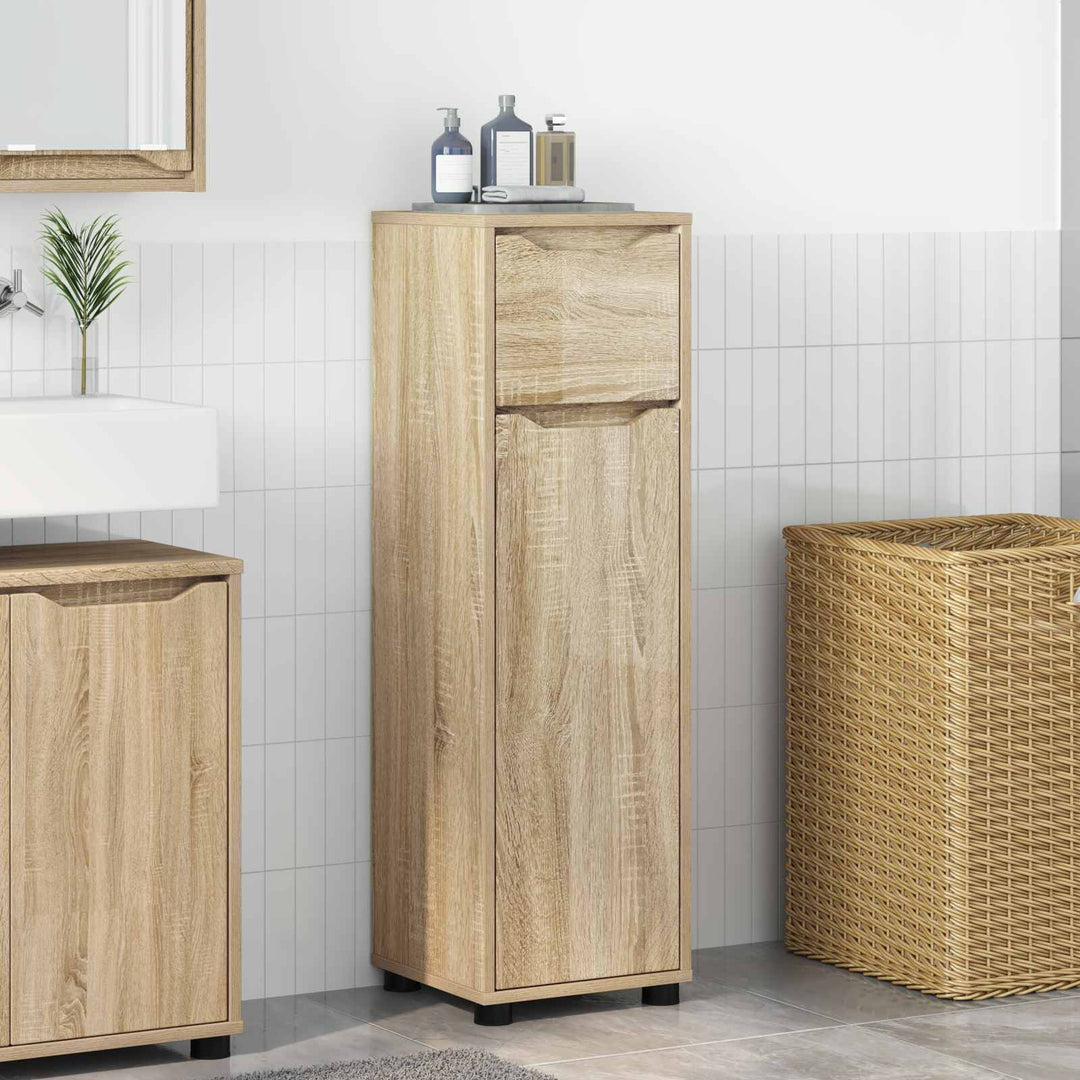 Badeværelsesskab Sonoma eg 30,5 x 30 x 101 cm Konstrueret træ