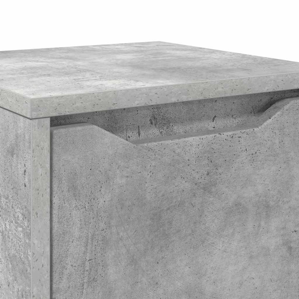 Badeværelsesskab Beton Grå 30,5 x 30 x 101 cm Konstrueret træ