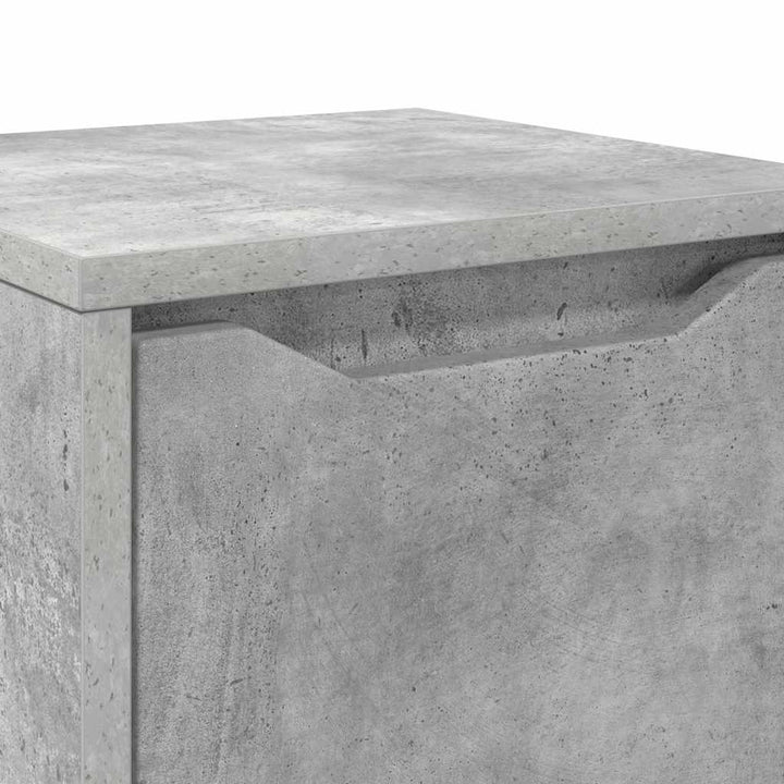 Badeværelsesskab Beton Grå 30,5 x 30 x 101 cm Konstrueret træ